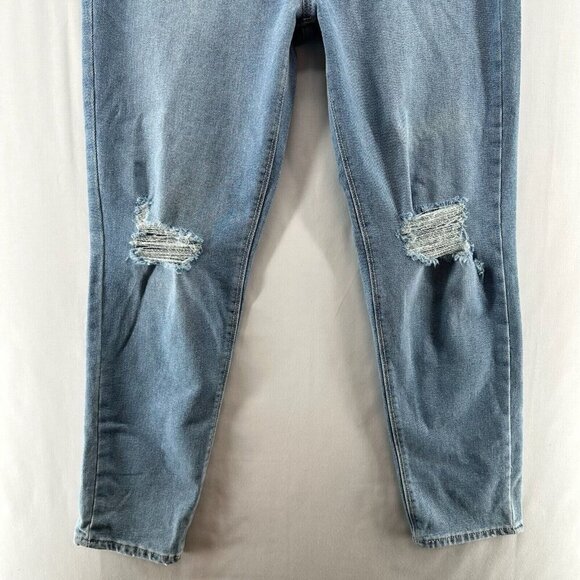 No Boundaries Jeans Juniors 13 Light Wash Denim Distressed High Rise Ankle Blue - Picture 4 of 12